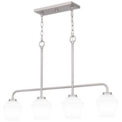 Quoizel Nielson 36"W Brushed Nickel 4-Light Island Pendant