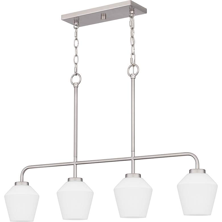 Image 2 Quoizel Nielson 36"W Brushed Nickel 4-Light Island Pendant more views