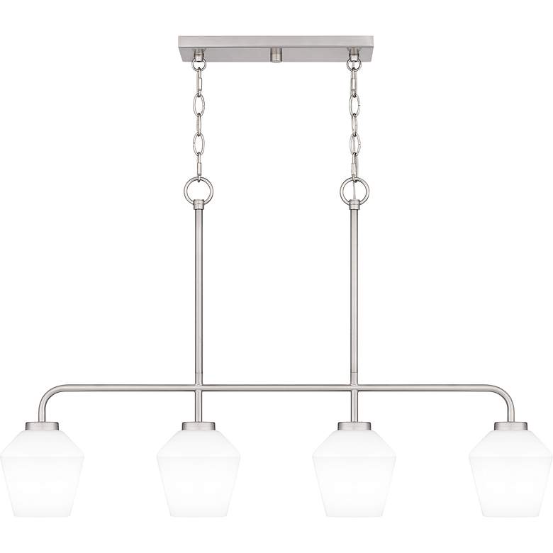 Image 3 Quoizel Nielson 36"W Brushed Nickel 4-Light Island Pendant more views