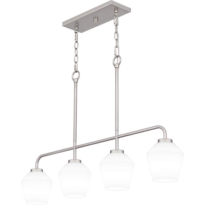 Image 4 Quoizel Nielson 36"W Brushed Nickel 4-Light Island Pendant more views