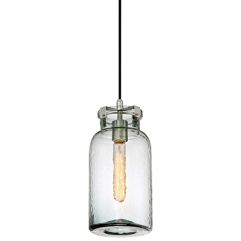 Image 1 Quoizel Nob Hill 6 1/4 inch Wide Brushed Nickel Mini Pendant