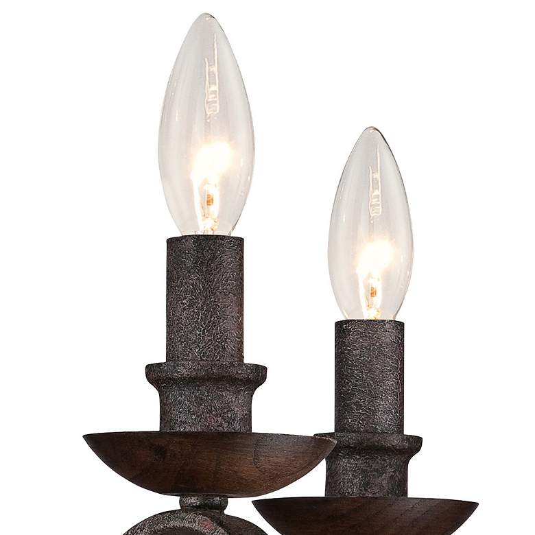 Image 3 Quoizel Noble 14" High Rustic Black Wall Sconce more views