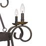 4_Quoizel Noble 32" Wide 2-Tier Scroll Arm Rustic Black Chandelier more views
