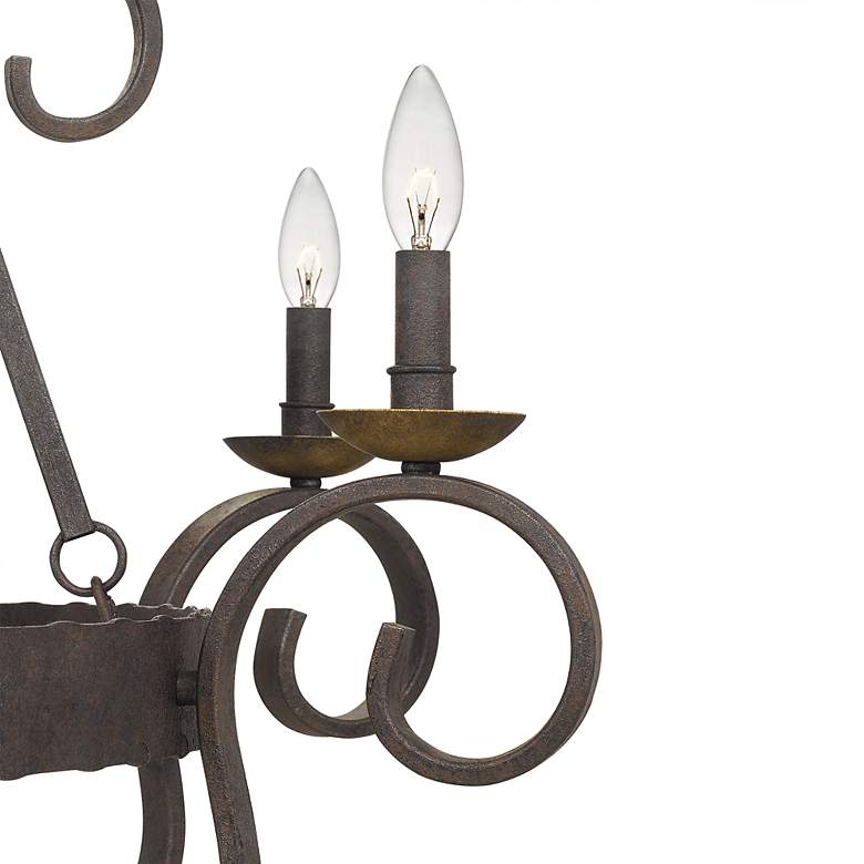 Image 5 Quoizel Noble 48" Wide Rustic Black 18-Light 3-Tier Scroll Chandelier more views