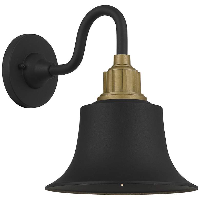 Quoizel Nocturne 11 1/2&quot; High Earth Black Outdoor Wall Light