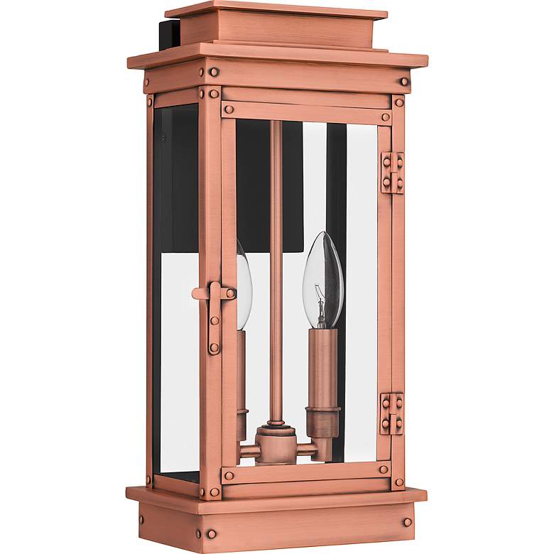 Image 2 Quoizel Noelle 15 1/2" High Aged Copper Outdoor Wall Light more views