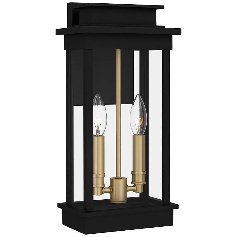 Image 2 Quoizel Noelle 15 1/2" High Matte Black Outdoor Wall Light