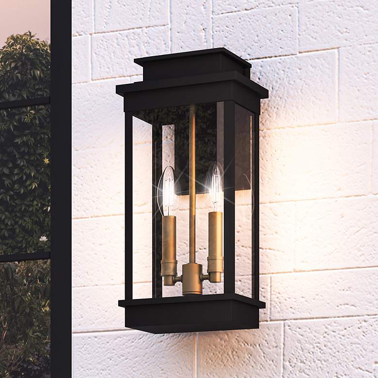 Image 1 Quoizel Noelle 15 1/2" High Matte Black Outdoor Wall Light