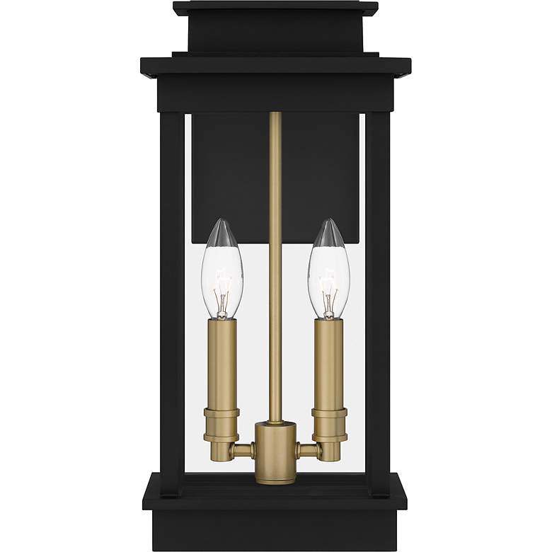 Image 3 Quoizel Noelle 15 1/2" High Matte Black Outdoor Wall Light more views