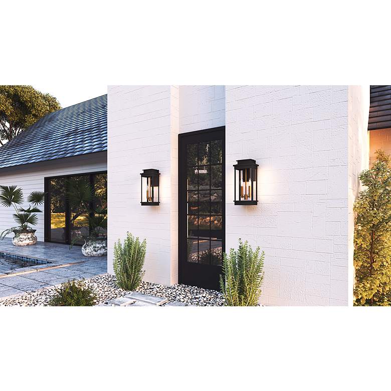 Image 6 Quoizel Noelle 15 1/2" High Matte Black Outdoor Wall Light more views