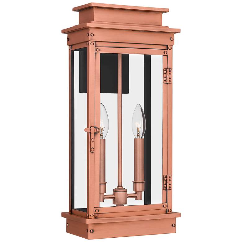 Image 1 Quoizel Noelle 19" High Aged Copper Outdoor Wall Light