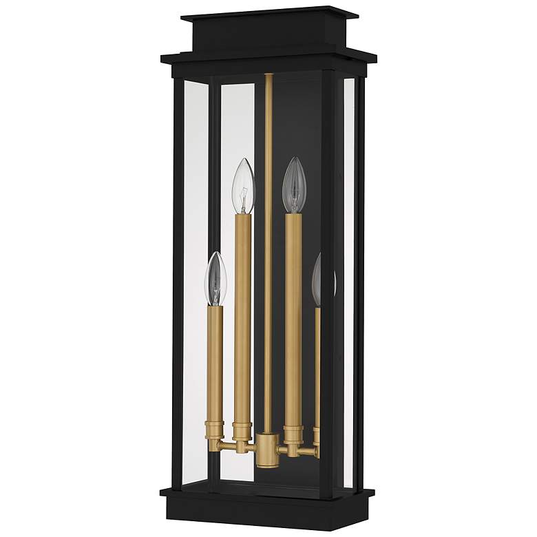 Image 2 Quoizel Noelle 26"H Matte Black 4-Light Outdoor Wall Light more views