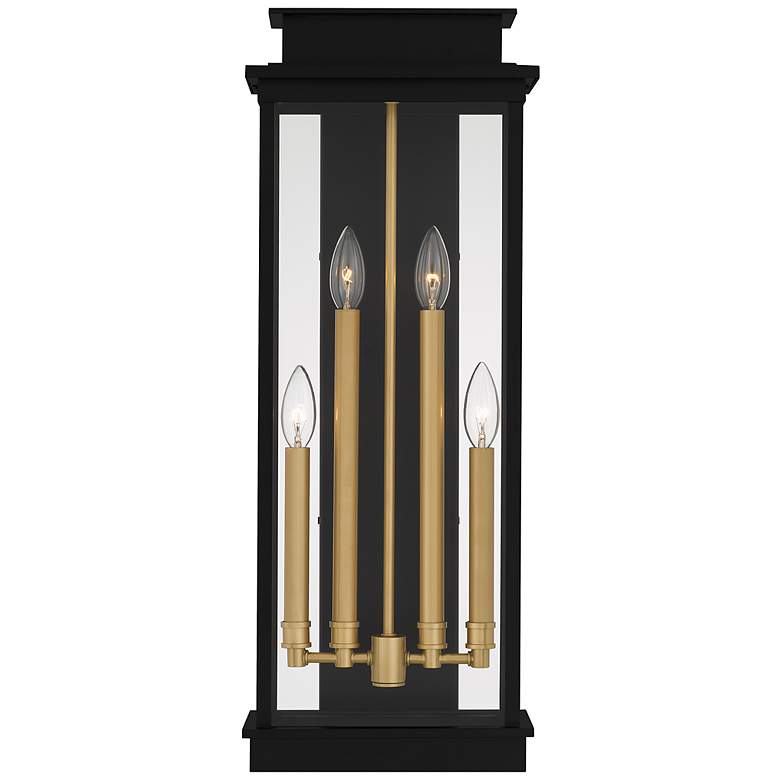 Image 3 Quoizel Noelle 26"H Matte Black 4-Light Outdoor Wall Light more views
