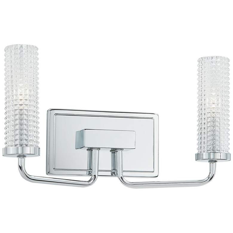 Image 1 Quoizel Nora 8 1/2" High Polished Chrome 2-Light Wall Sconce