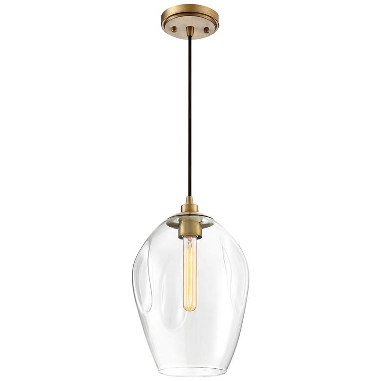Image 2 Quoizel Nostalgia 9 1/2" Wide Weathered Brass Clear Glass Mini Pendant