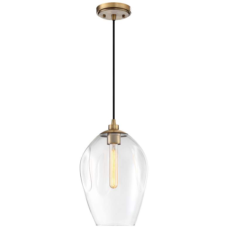 Image 4 Quoizel Nostalgia 9 1/2" Wide Weathered Brass Clear Glass Mini Pendant more views