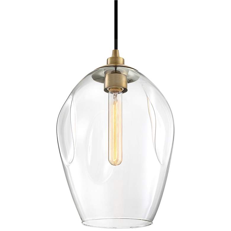 Image 5 Quoizel Nostalgia 9 1/2" Wide Weathered Brass Clear Glass Mini Pendant more views