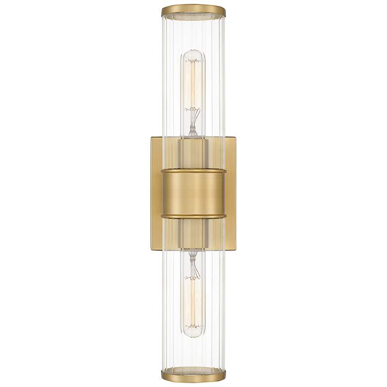 Image 1 Quoizel Nova 18 3/4 inch Wide Aged Brass 2-Light Bath Light