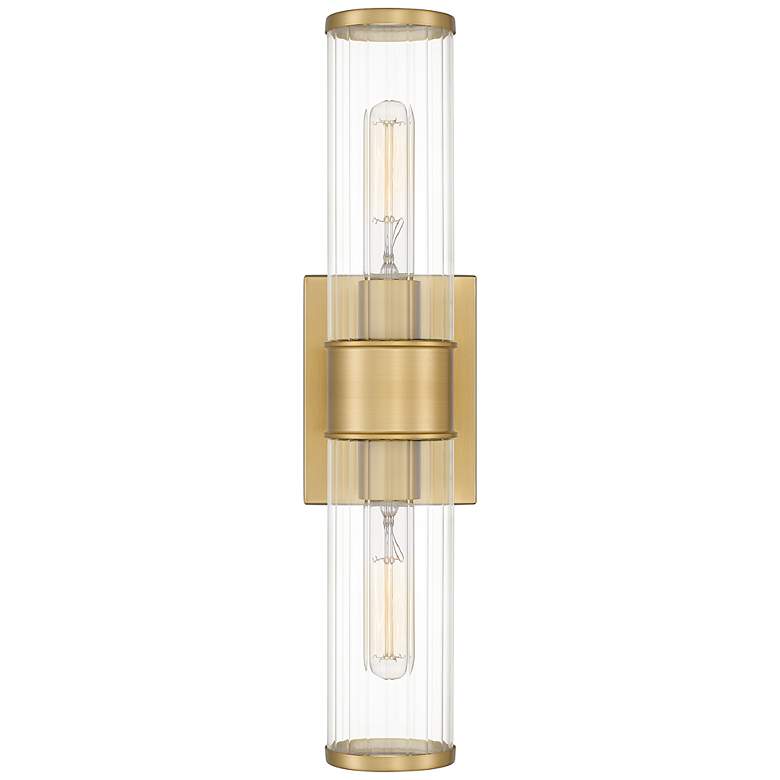 Image 1 Quoizel Nova 18 3/4 inch Wide Aged Brass 2-Light Bath Light