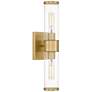 Quoizel Nova 18 3/4" Wide Aged Brass 2-Light Bath Light