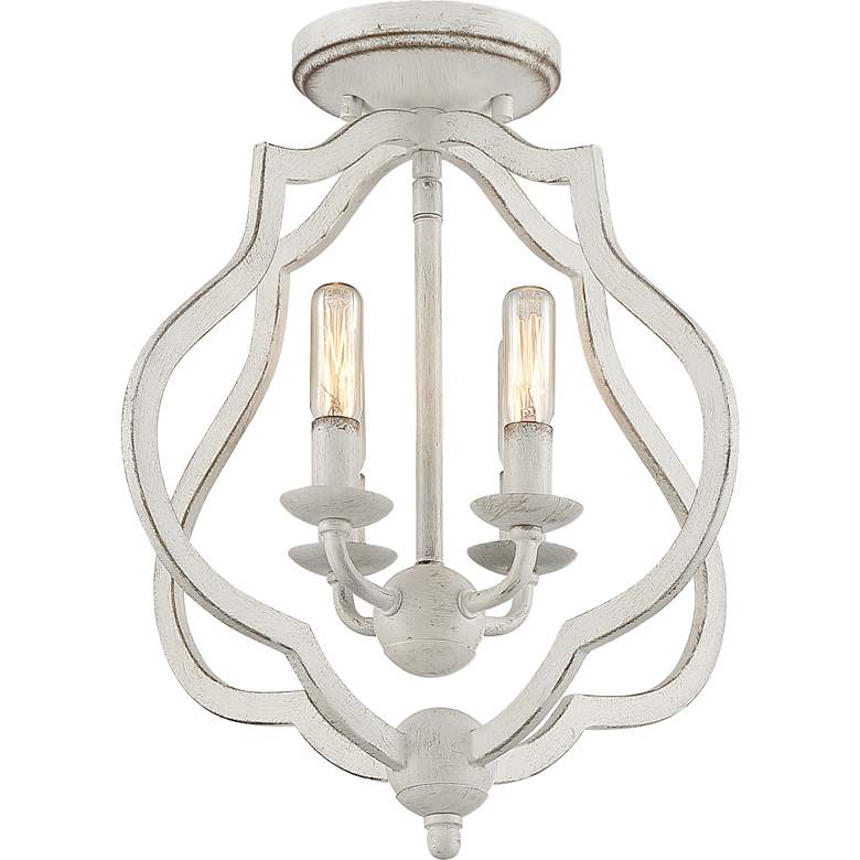 Image 4 Quoizel O&#39;Keefe 15 inch Wide Antique White 4-Light Ceiling Light more views