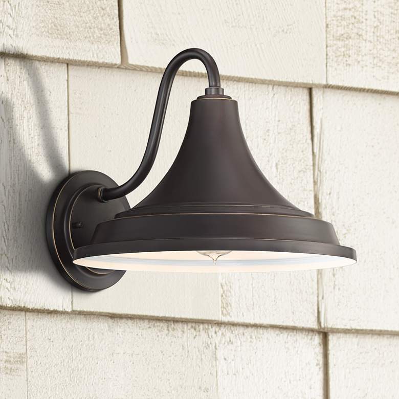Image 1 Quoizel Oceanfront 12"H Palladian Bronze Outdoor Wall Light