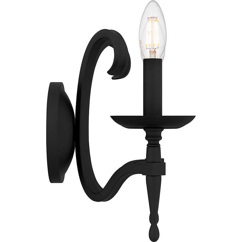 Image 6 Quoizel Octavia 11 1/4" High Earth Black 2-Light Wall Sconce more views
