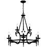 2_Quoizel Octavia 32" Wide Earth Black 9-Light Chandelier