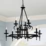 1_Quoizel Octavia 32" Wide Earth Black 9-Light Chandelier