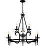 3_Quoizel Octavia 32" Wide Earth Black 9-Light Chandelier more views