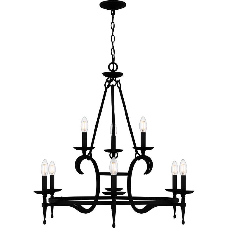 Image 4 Quoizel Octavia 32" Wide Earth Black 9-Light Chandelier more views