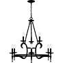 4_Quoizel Octavia 32" Wide Earth Black 9-Light Chandelier more views