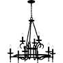 5_Quoizel Octavia 32" Wide Earth Black 9-Light Chandelier more views
