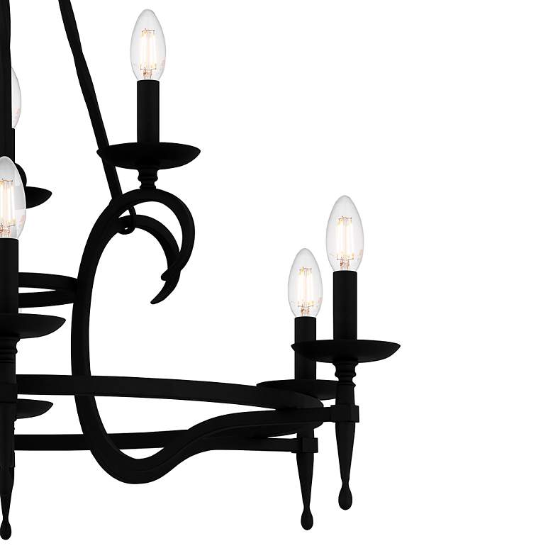 Image 6 Quoizel Octavia 32" Wide Earth Black 9-Light Chandelier more views