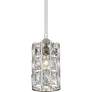 Quoizel Oliver 5"W Polished Nickel and Crystal Mini Pendant