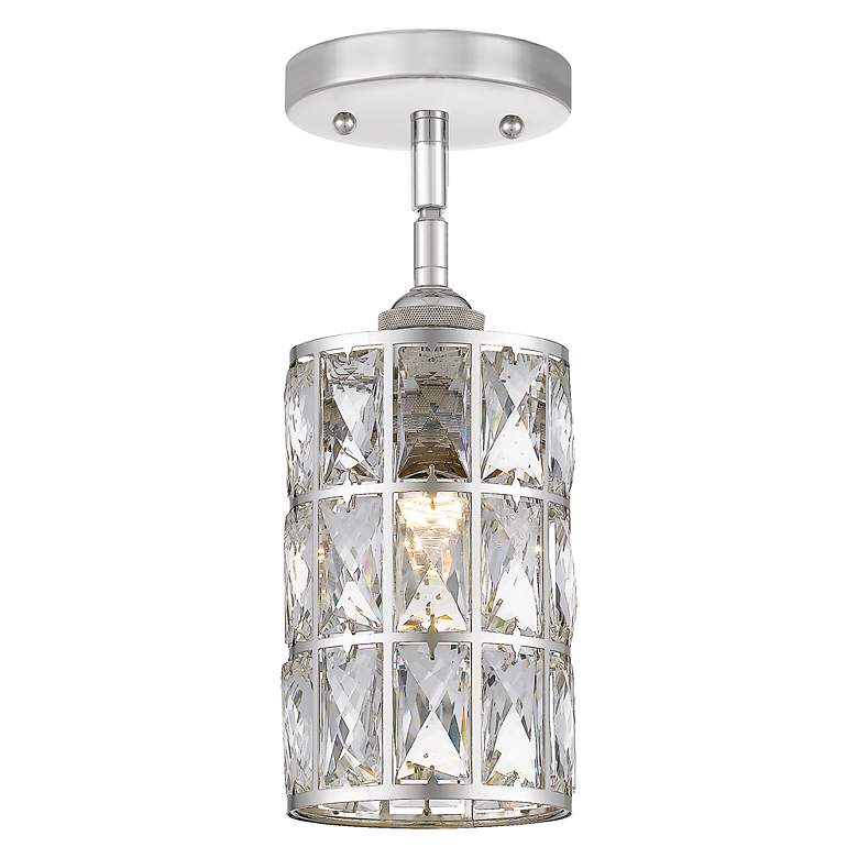 Image 3 Quoizel Oliver 5"W Polished Nickel and Crystal Mini Pendant more views