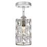 Quoizel Oliver 5"W Polished Nickel and Crystal Mini Pendant