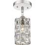 Quoizel Oliver 5"W Polished Nickel and Crystal Mini Pendant