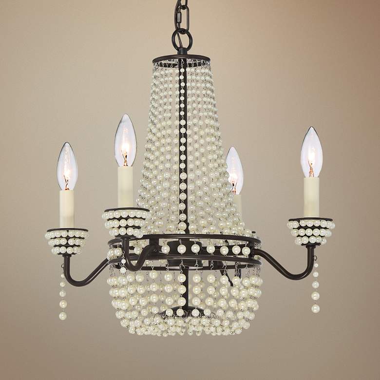 Image 1 Quoizel Opera 17" Wide Western Bronze 4-Light Chandelier