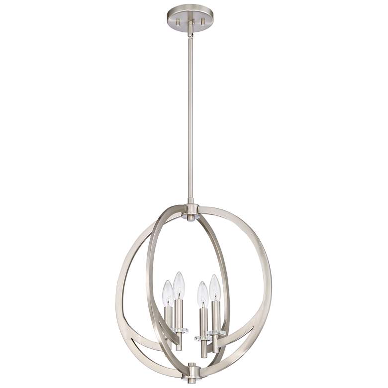 Quoizel Orion 18&quot;W Brushed Nickel 4-Light Steel Pendant more views