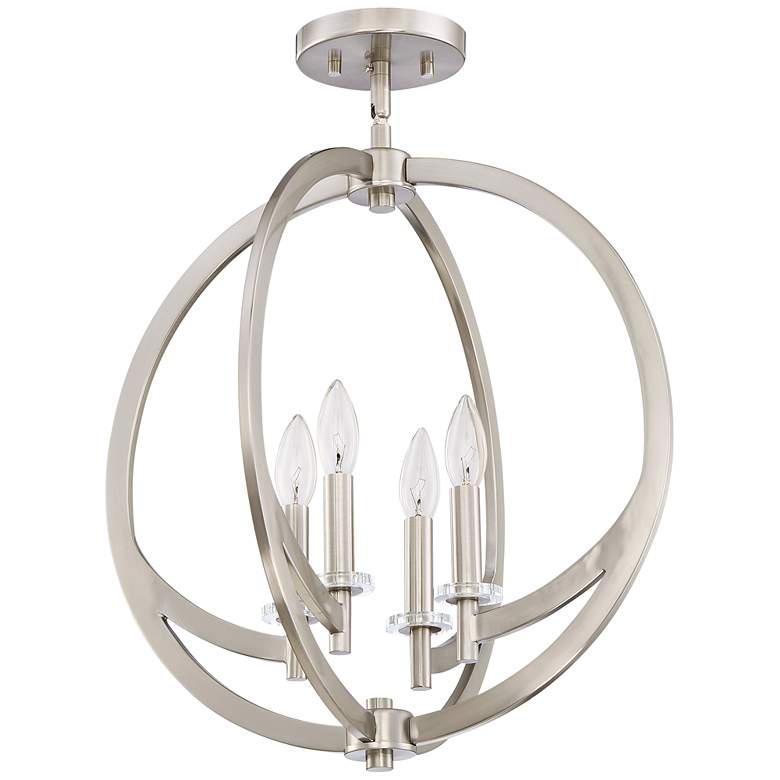 Quoizel Orion 18&quot;W Brushed Nickel 4-Light Steel Pendant more views