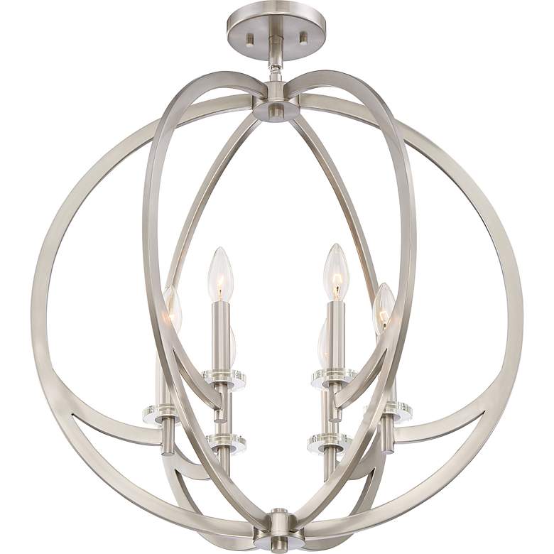 Image 5 Quoizel Orion 24" Wide Brushed Nickel 6-Light Pendant more views