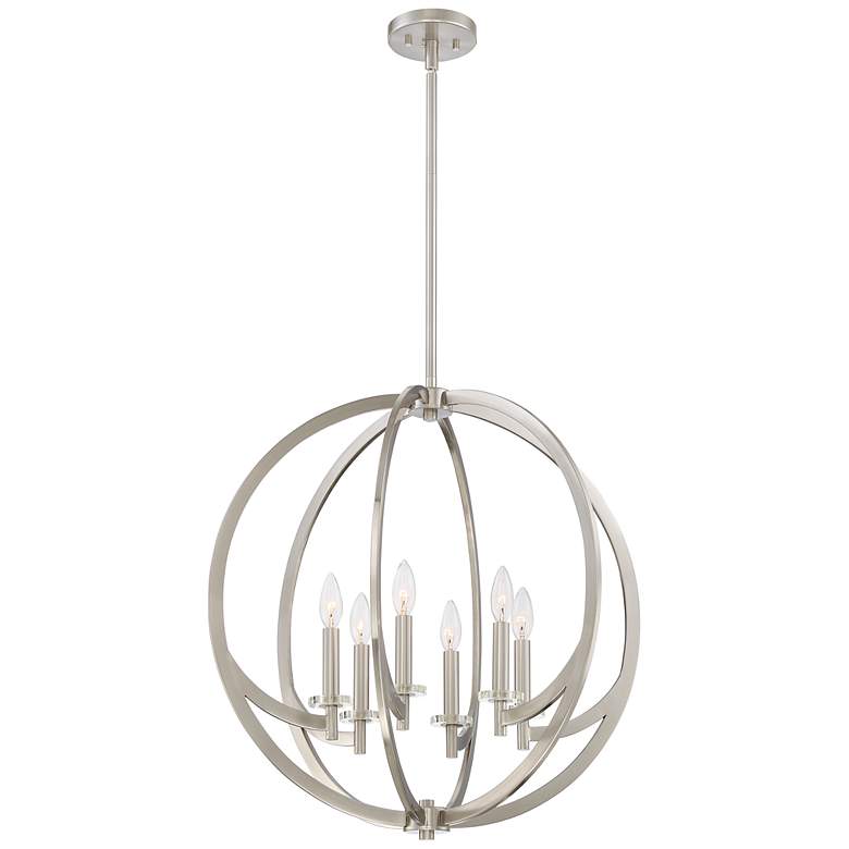 Image 6 Quoizel Orion 24" Wide Brushed Nickel 6-Light Pendant more views