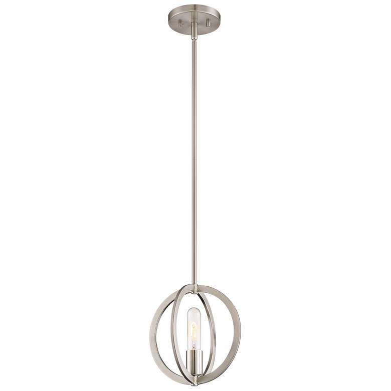 Quoizel Orion 9&quot;W Brushed Nickel Orbital Round Mini Pendant more views