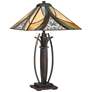 Quoizel Orleans 24 3/4" High Valiant Bronze Tiffany-Style Table Lamp