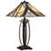 Quoizel Orleans 24 3/4" High Valiant Bronze Tiffany-Style Table Lamp