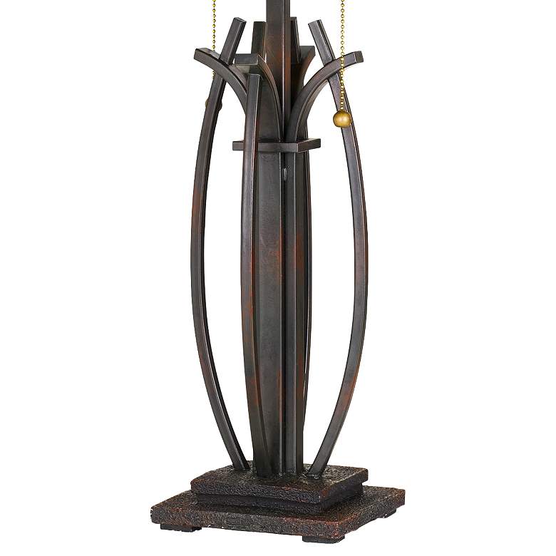 Image 3 Quoizel Orleans 24 3/4 inch High Valiant Bronze Tiffany-Style Table Lamp more views