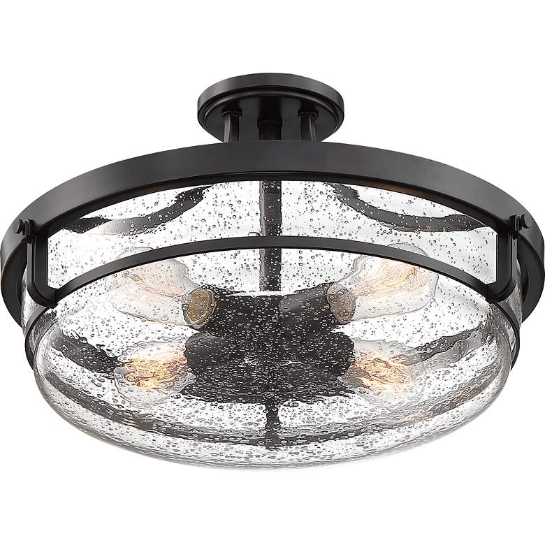 Image 2 Quoizel Outpost 18"W Palladian Bronze 4-Light Ceiling Light more views