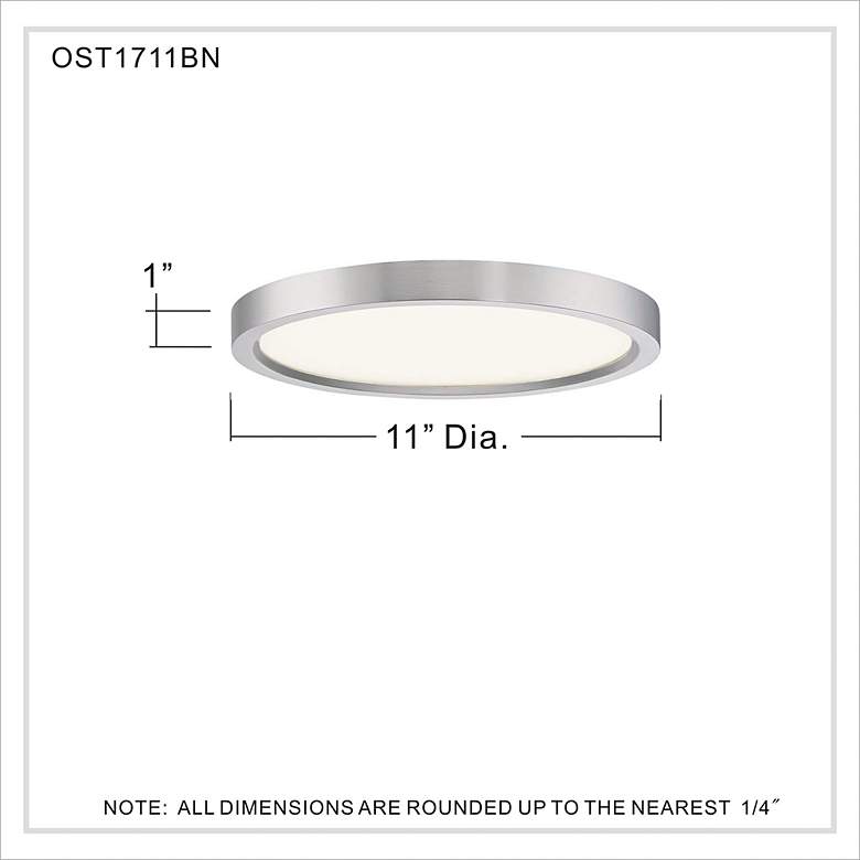 Image 6 Quoizel Outskirt 11" Wide Brushed Nickel LED Ceiling Light more views