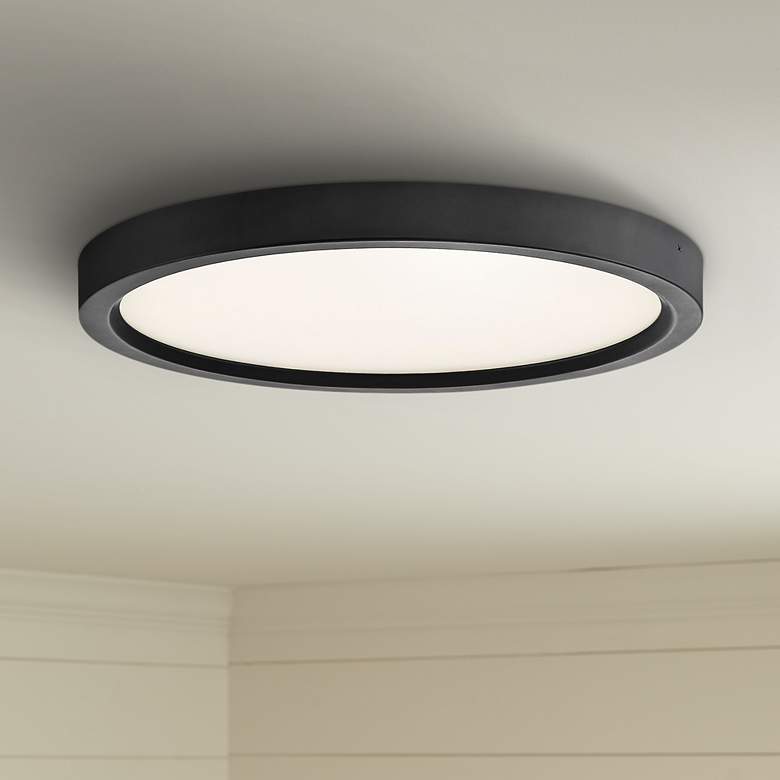 Image 1 Quoizel Outskirt 11" Wide Oil Rubbed Bronze LED Ceiling Light